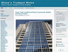 Tablet Screenshot of glennstrumpetnotes.com